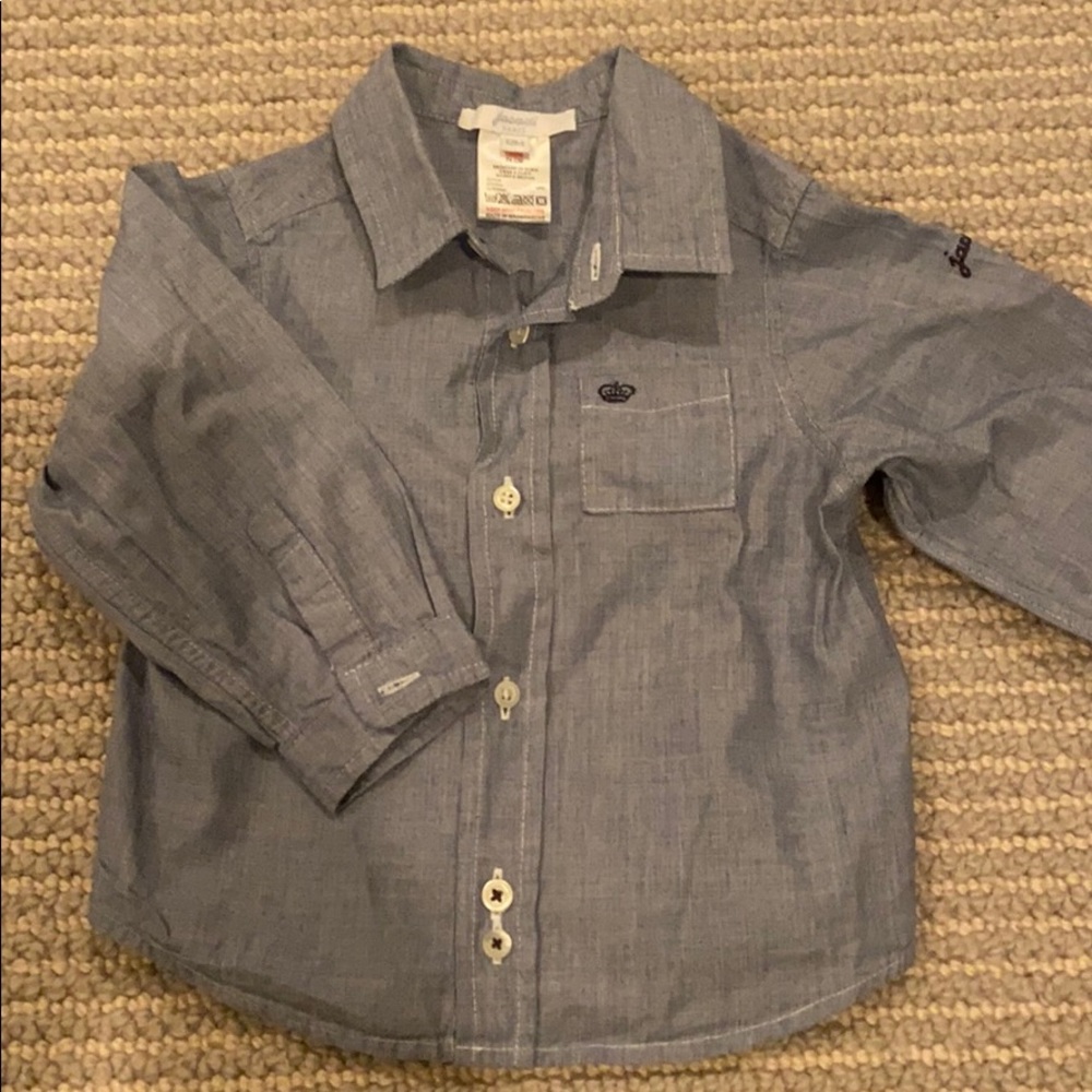 Jacadi chambray button down shirt